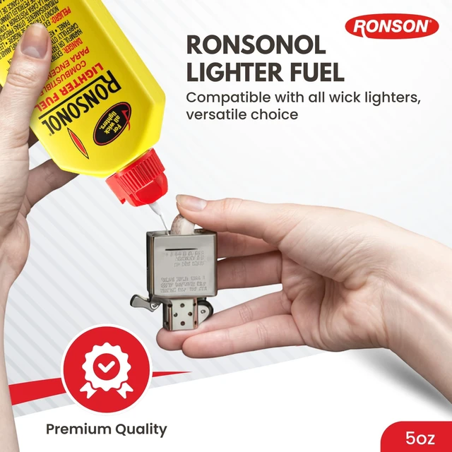Alt view image 3 of 6 - Ronson Lighter Fuel 5 fl oz Lighter Fluid Refill for Wick Lighters, Clean-Burning Fuel for Refillable Lighters, Outdoor, Camping & Everyday Use, Precision Pour Spout