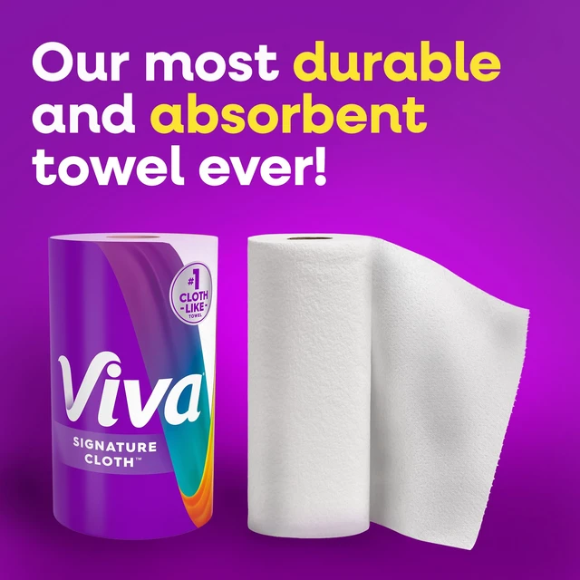 Alt view image 3 of 6 - Viva Signature Cloth Paper Towels, 2 Family Triple, 141 Sheets per Roll