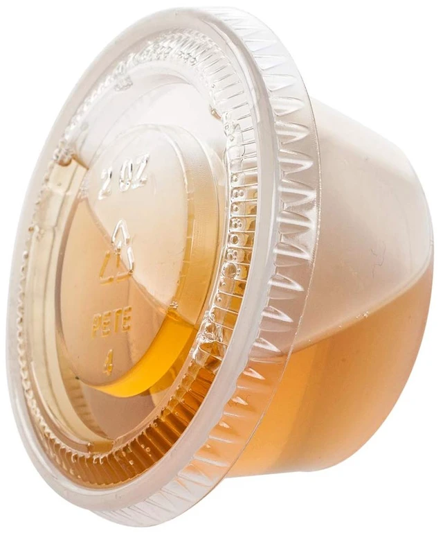 Main image of TashiBox 2 oz 100 Sets Disposable Plastic Cups with Lids, Jello Shot Cups Souffle Cups