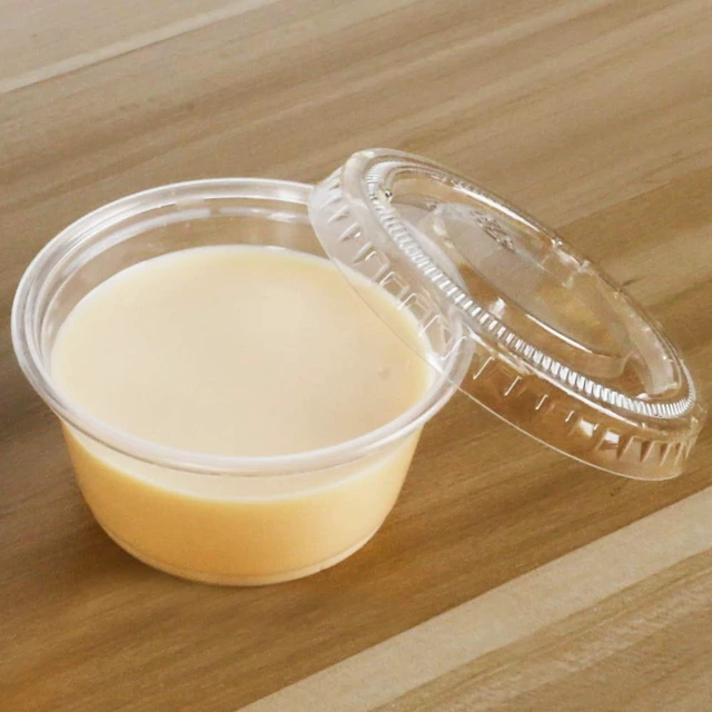 Alt view image 4 of 6 - TashiBox 2 oz 100 Sets Disposable Plastic Cups with Lids, Jello Shot Cups Souffle Cups
