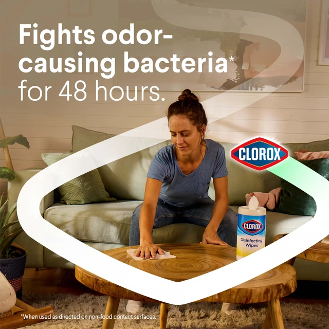 Alt view image 4 of 6 - Clorox Disinfecting Cleaning Wipes Flex Pack, Bleach Free, Crisp Lemon, 75 Count (Pack May vary)