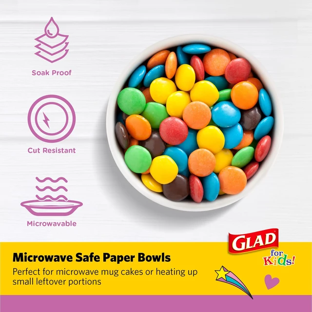 Alt view image 2 of 6 - Glad for Kids Unicorns Disposable Paper Snack Bowls, 12 Oz, 20 Count