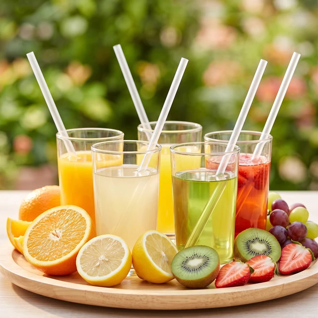 Alt view image 2 of 5 - 100 Pcs Clear Plastic Straws, Disposable Drinking Straws, 8.26" Long and 0.23'' Diameter