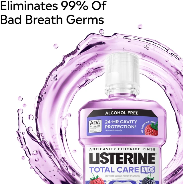 Alt view image 3 of 6 - Listerine Total Care Kids Mouthwash, Berry, 16.9 fl. oz/500 mL