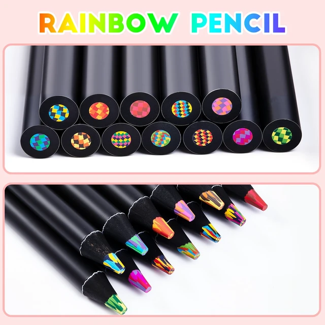 Alt view image 3 of 6 - Stocking Stuffers for Kids 12 Colored Rainbow Pencils for Teen Girl Boys