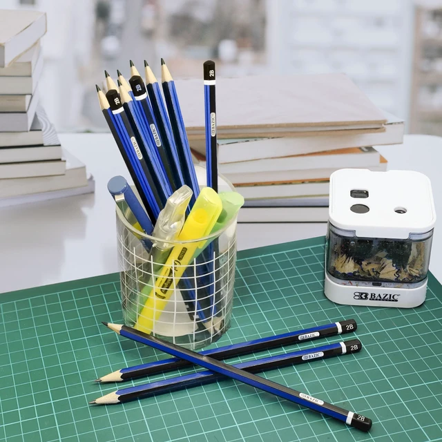 Alt view image 6 of 6 - BAZIC #2B Premium Wood Pencil, Blue, 12 Per Pack (760-24P)
