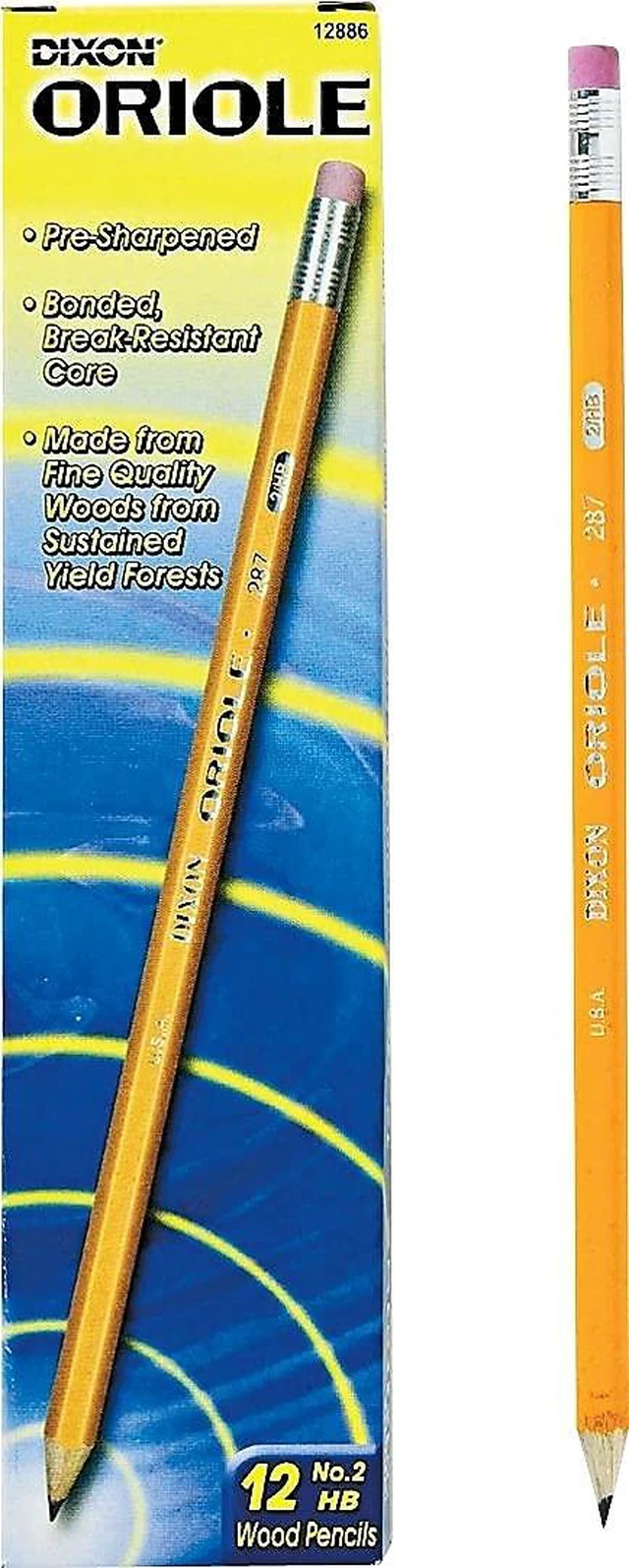 Alt view image 2 of 4 - Dixon Oriole Presharpened Pencil, 12 Count ( Packaging May Vary )