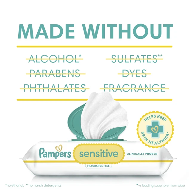 Alt view image 5 of 6 - Pampers Baby Wipes Sensitive Perfume Free 1X Pop-Top Pack 56 Count