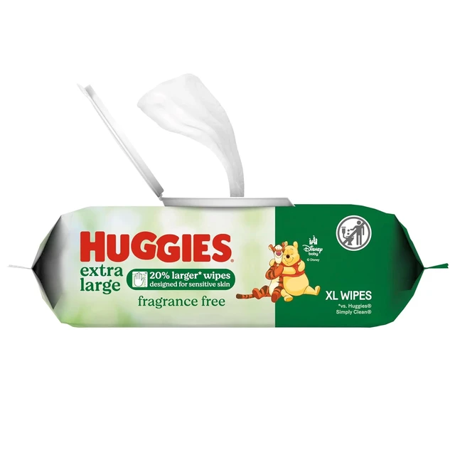 Main image of Huggies Extra Large Baby Wipes, Unscented, 1 Flip-Top Pack, 42 XL Wipes Total, Packaging May Vary