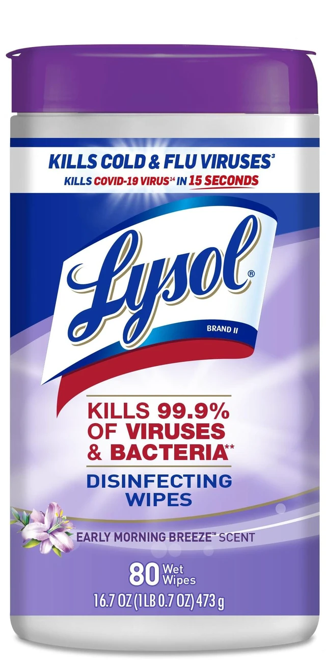 Main image of Lysol Disinfecting Wipes, Multi-Surface Cleaner, Morning Breeze, 80 ct.