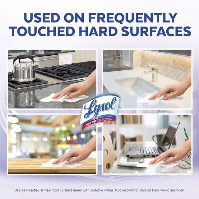 Alt view image 5 of 6 - Lysol Disinfecting Wipes, Multi-Surface Cleaner, Morning Breeze, 80 ct.