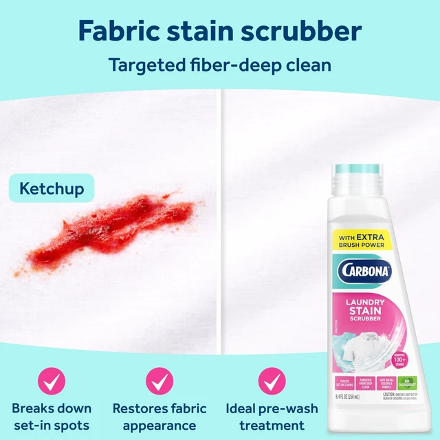 Alt view image 4 of 6 - Carbona Laundry Stain Remover & Scrubber, Bio Enzyme Formula, 8.4 Fl Oz