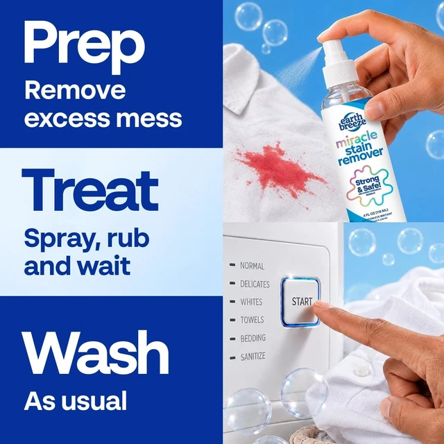 Alt view image 2 of 7 - Earth Breeze Miracle Stain Remover Spray 4fl oz.