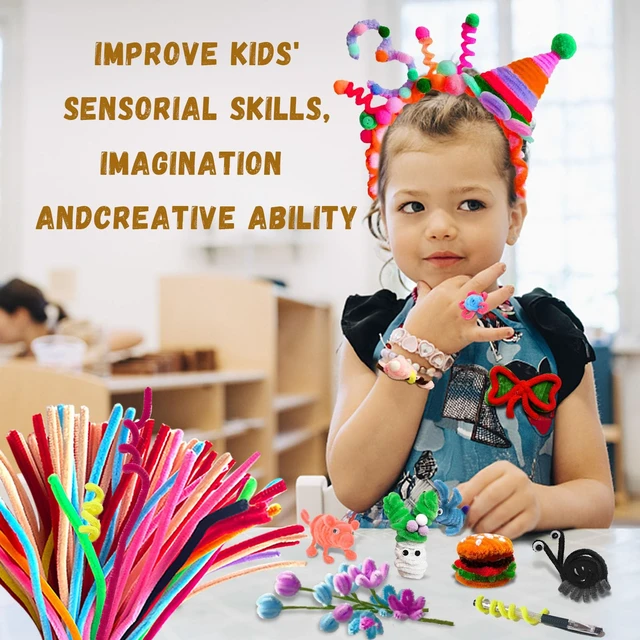 Alt view image 6 of 6 - 200 Pcs Pipe Cleaners Craft Bulk, 20 Colors Pipe Cleaner, Chenille Stems