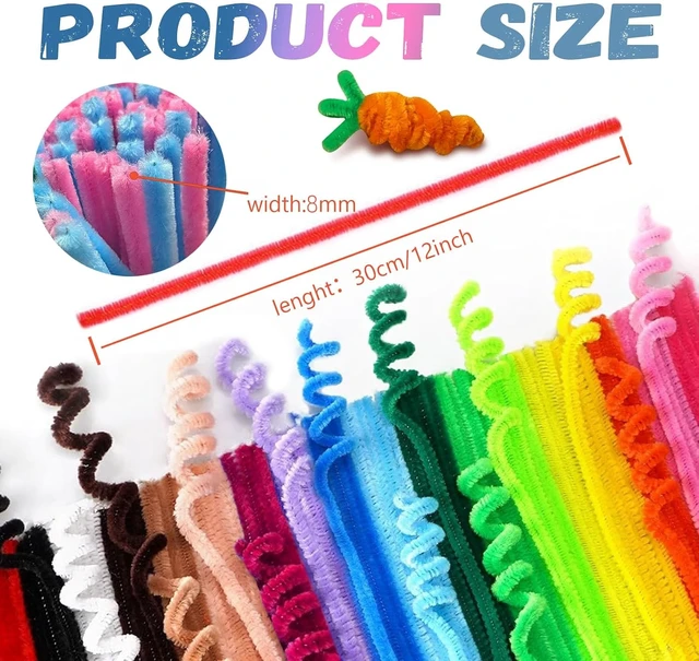 Alt view image 4 of 6 - 200 Pcs Pipe Cleaners Craft Bulk, 20 Colors Pipe Cleaner, Chenille Stems