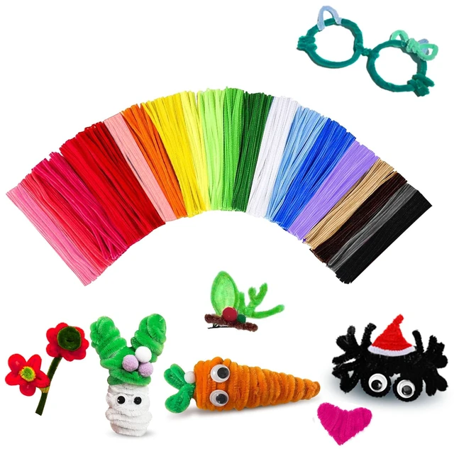 Alt view image 5 of 6 - 200 Pcs Pipe Cleaners Craft Bulk, 20 Colors Pipe Cleaner, Chenille Stems