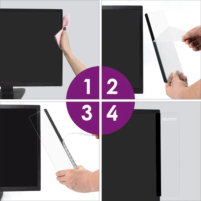 Alt view image 5 of 6 - Office Desk Accessories 2pcs Computer Monitor Memo Board Office Supplies