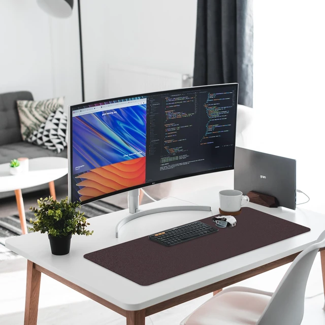 Alt view image 5 of 7 - Leather Desk Pad Protector,Non-Slip Desk Pad(Black, 23.6" x 13.7")
