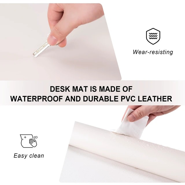 Alt view image 7 of 7 - Leather Desk Pad Protector,Non-Slip Desk Pad(Black, 23.6" x 13.7")