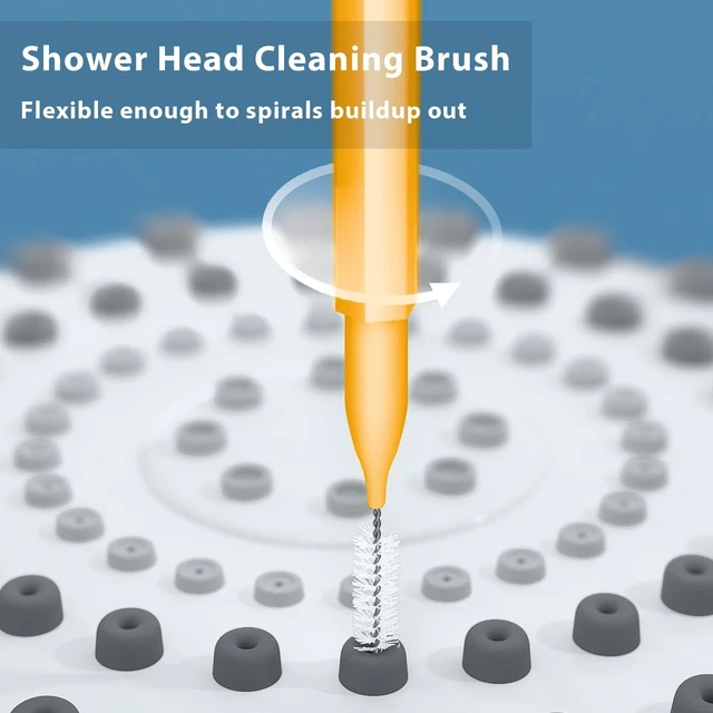 Alt view image 4 of 7 - Lumkew Multiplesize Shower Head Cleaner Tool, Shower Head Cleaning Brushes Small Hole, Showerhead Cleaner Picks Unclogging Tiny Nozzle Little Gaps 3D Printer Opening, Orange