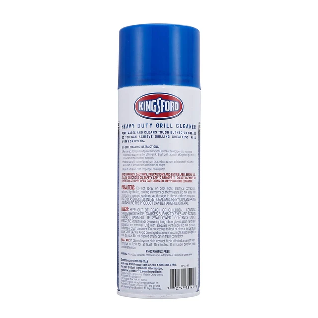 Alt view image 5 of 6 - Kingsford Heavy Duty Foaming Grill Cleaner Spray, 14.5 Oz