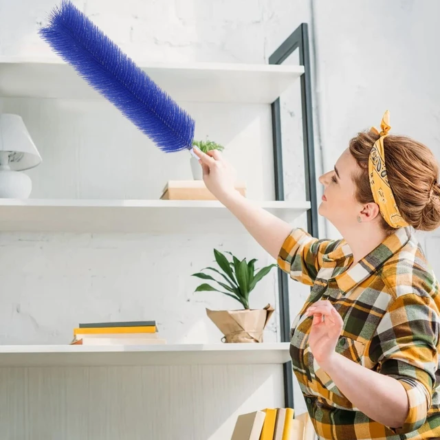 Alt view image 5 of 5 - 3 Pcs Fan Cleaning Brush Bendable Cobweb Duster - Microfiber Head, Washable - Ideal for Ceiling Fan Blades, Air Vents, Curtains, Cars - Reusable Dust Remover