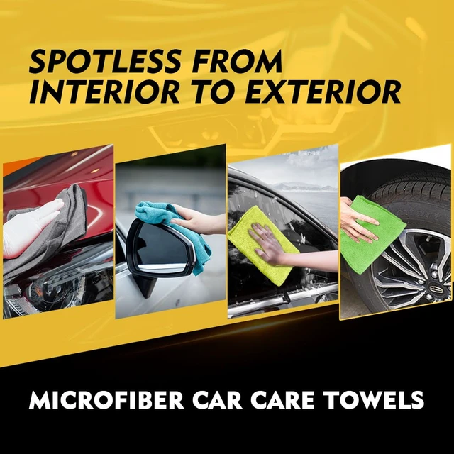 Alt view image 6 of 6 - HOMEXCEL Microfiber Cleaning Cloth 6 Pack, 12.5 x 12.5 Inch Microfiber Towels for Cars, Ultra Absorbent Cleaning Rags, Lint Free Cleaning Towels for Household, Kitchen, Window, and Car, Multicolor