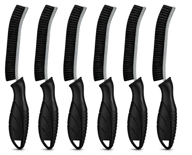 Main image of Cadley Cleaning Brush Set of 6, Cleaning Brushes for Household Use, Grout Cleaner Brush with Long Handle, Gap Cleaning Tool, Hard Bristle Brushes for Bathroom, Kitchen & Home Essentials