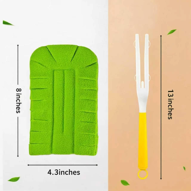 Alt view image 4 of 6 - 5 PCS Reusable Fleece Duster Refills, Washable Pads with Handle for Swiffer