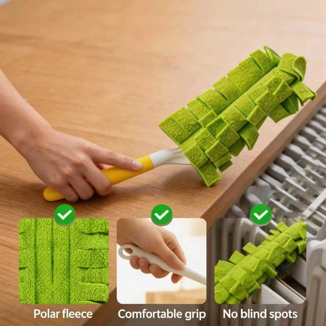 Alt view image 6 of 6 - 5 PCS Reusable Fleece Duster Refills, Washable Pads with Handle for Swiffer