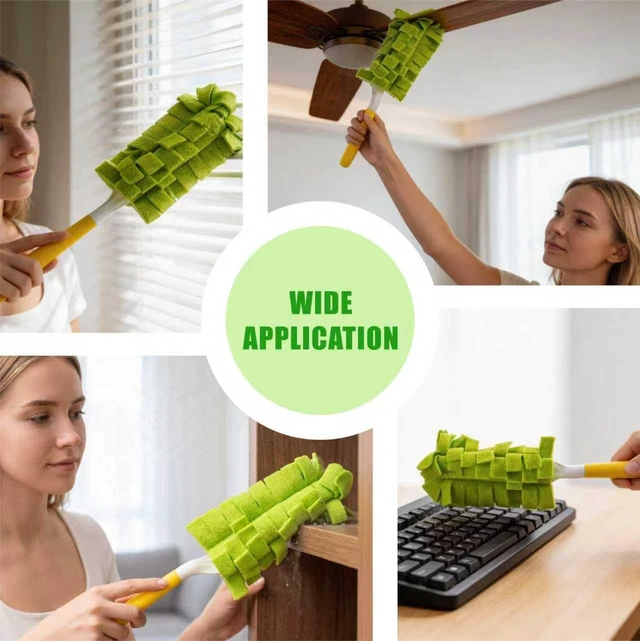 Alt view image 5 of 6 - 5 PCS Reusable Fleece Duster Refills, Washable Pads with Handle for Swiffer