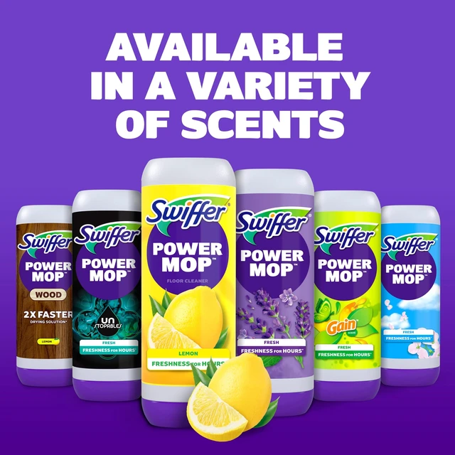 Alt view image 6 of 6 - Swiffer PowerMop Liquid Floor Cleaner Refills, Solution for Power Mop, Fresh Scent, 2 Count Mopping Fluid Replacement Bottle, Spray Mops Cleaning Juice, No Bucket Needed, Multi-Surface and Wood