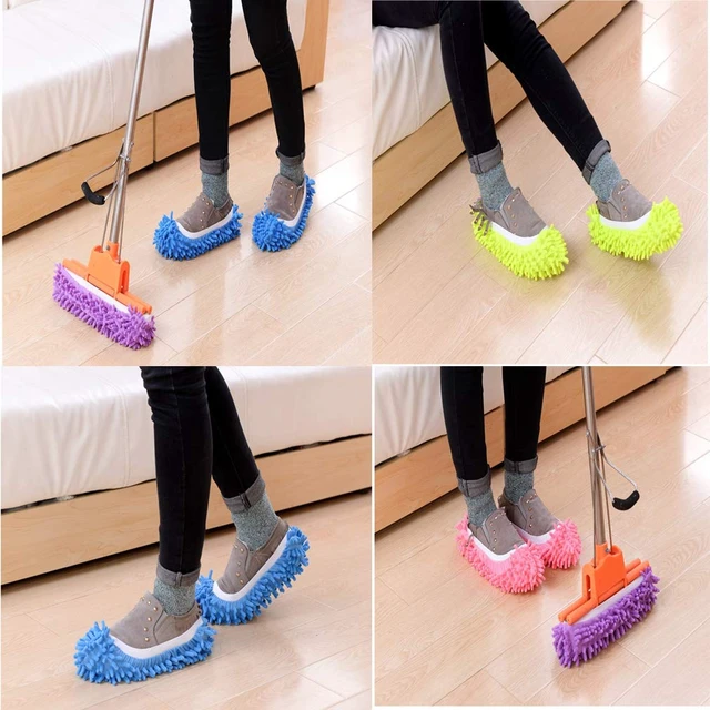 Alt view image 4 of 5 - Tamicy Mop Slippers Shoes 5 Pairs (10 Pieces) - Microfiber Cleaning House