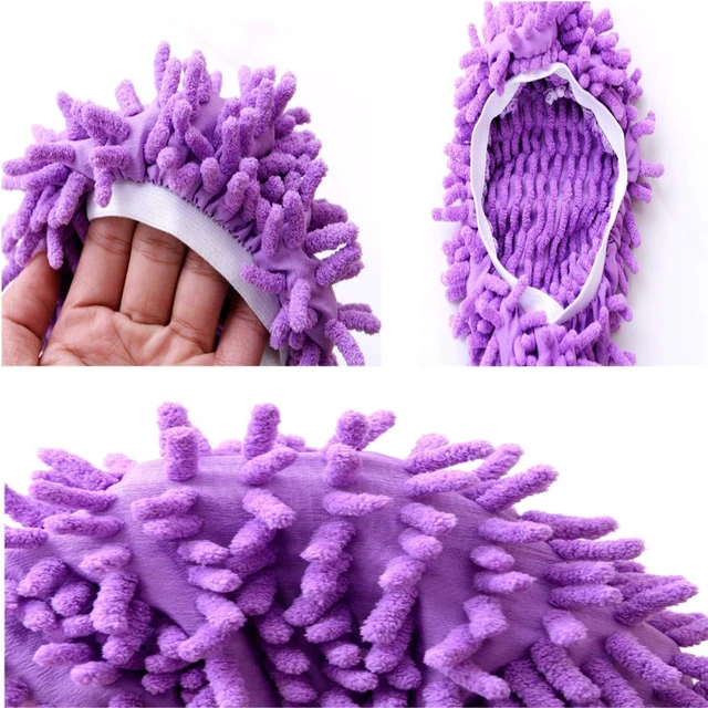 Alt view image 3 of 5 - Tamicy Mop Slippers Shoes 5 Pairs (10 Pieces) - Microfiber Cleaning House