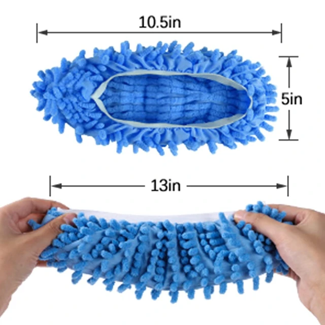 Alt view image 2 of 5 - Tamicy Mop Slippers Shoes 5 Pairs (10 Pieces) - Microfiber Cleaning House