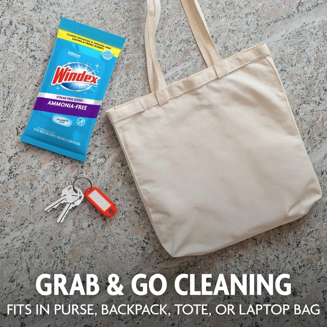 Alt view image 4 of 7 - Windex Ammonia Free Glass and Window Cleaning Wipes, 25 Count