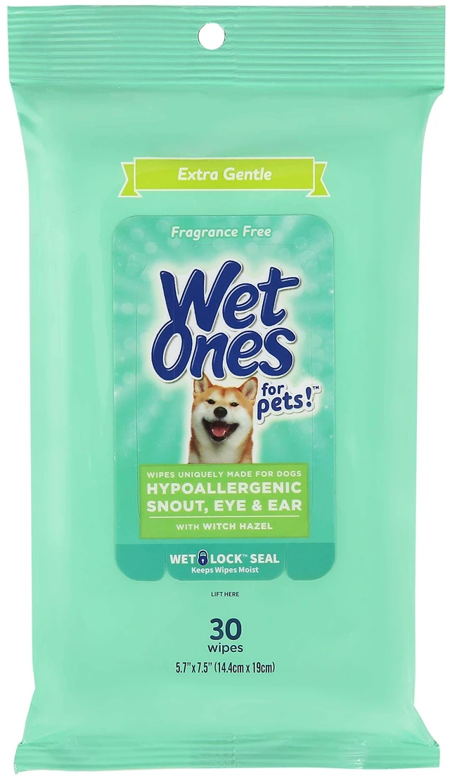 Main image of Wet Ones for Pets Extra Gentle Dog Wipes, Witch Hazel Scent, 30 Count