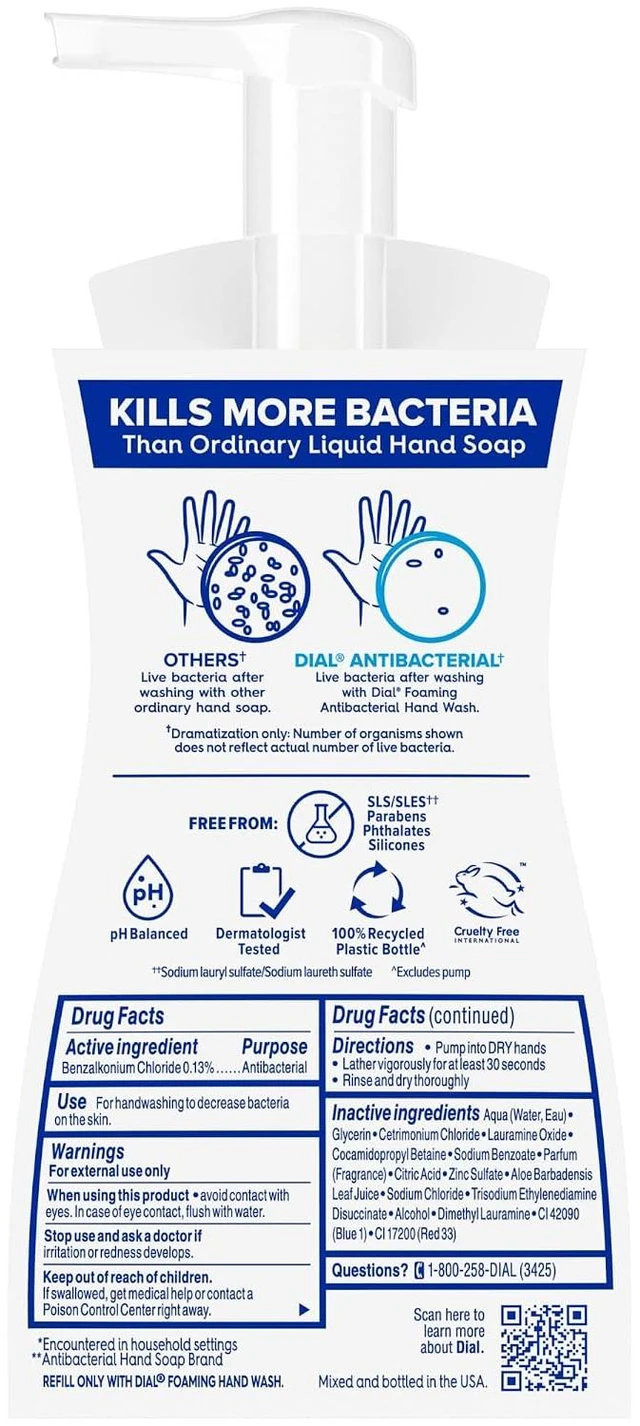 Alt view image 7 of 7 - Dial Antibacterial Foaming Hand Wash, Soothing White Tea, 7.5 fl oz
