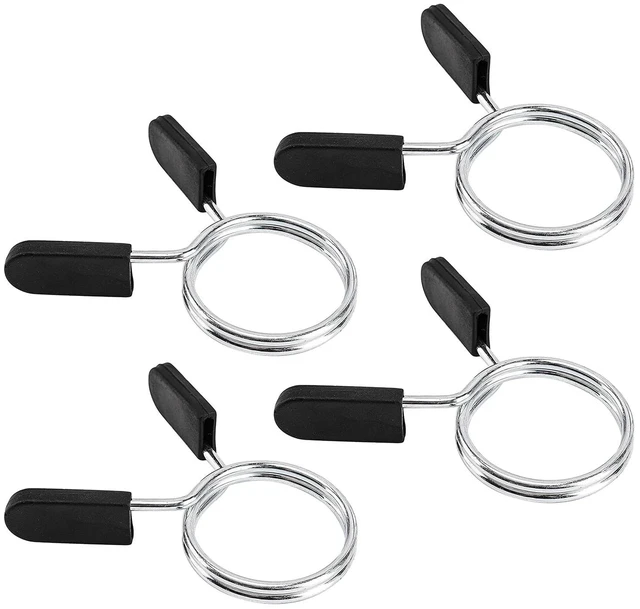 Main image of Barbell Clips Olympic Barbell Clamps Collars 2 Inches Weight Bars Lock Dumbbell Spring Clips Circlip Fitness Weightlifting Buckle 4 Pack