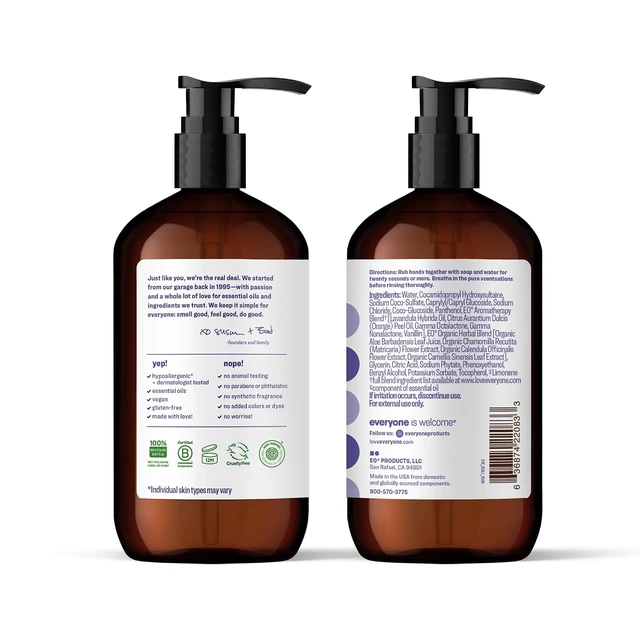 Alt view image 3 of 7 - Everyone Liquid Hand Soap, 12.75 Ounce (Pack of 1), Lavender and Coconut, Made with Essential Oils for Kitchen and Bathroom