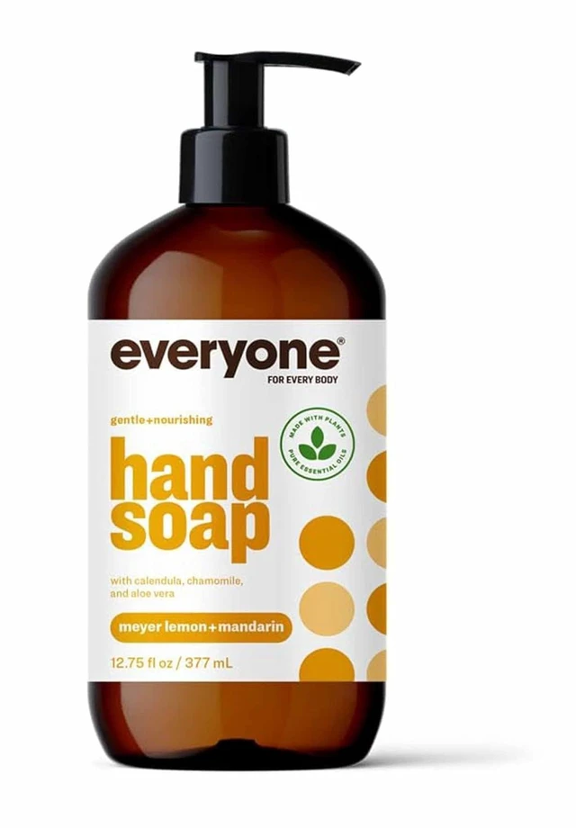 Main image of Everyone Liquid Hand Soap, 12.75 Ounce (Pack of 1), Meyer Lemon and Mandarin, made with Essential Oils for Kitchen and Bathroom