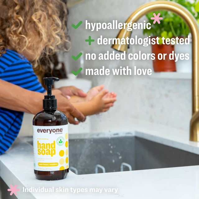 Alt view image 6 of 6 - Everyone Liquid Hand Soap, 12.75 Ounce (Pack of 1), Meyer Lemon and Mandarin, made with Essential Oils for Kitchen and Bathroom
