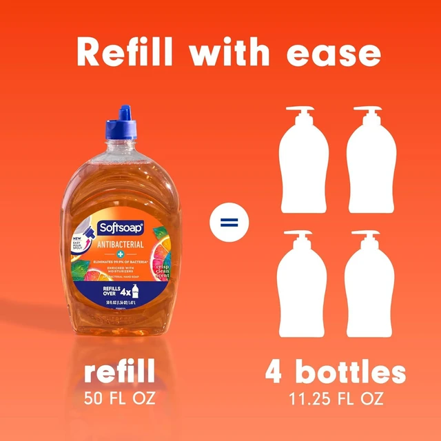 Alt view image 2 of 7 - Softsoap Antibacterial Refill 50oz Crisp Clean Scent