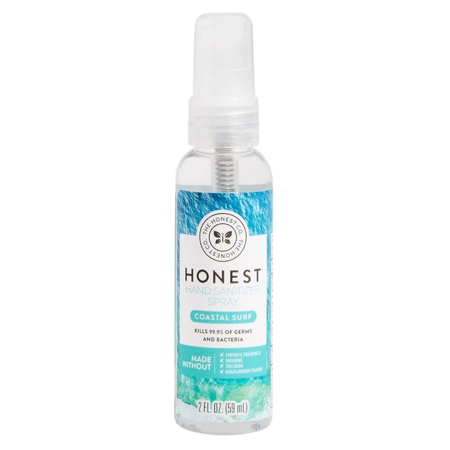 Main image of The Honest Company Hand Sanitizer Spray, Plant-Based, Coastal Surf, 2 fl oz