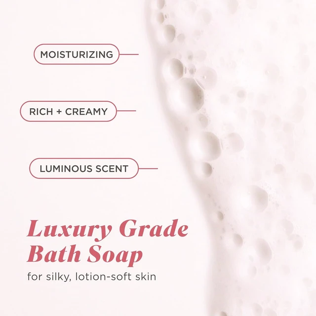 Alt view image 2 of 6 - Caress Daily Silk Cleansing Bar Moisturizing Body Soap for Soft, Silky Skin with Monoi, Tuberose & Coconut Fragrance 3.15 oz, 3 Bars