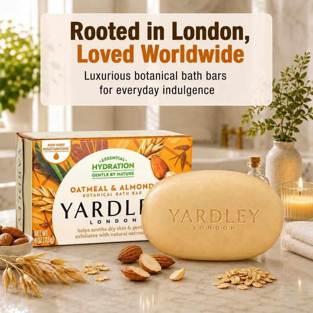 Alt view image 3 of 6 - Yardley London Bath Bar Oatmeal Almond 4 oz