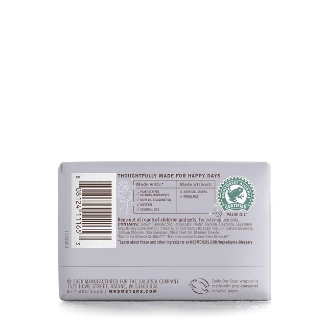 Alt view image 2 of 3 - MRS. MEYER'S CLEAN DAY Bar Soap, Lavender, 5.3 oz, 1 Bar