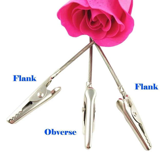 Alt view image 3 of 6 - H&W 50 Pack Metal Wire Alligator Clamp, 4'' Long-Tailed Alligator Iron Clip