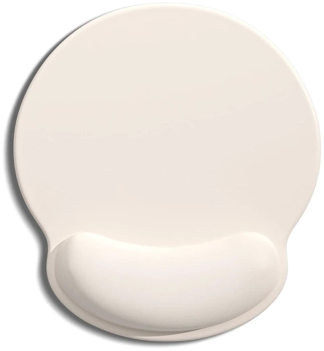 Main image of Ergonomic Mouse Pad with Wrist Rest, Comfortable Silicone Non-Slip Computer Pain Relief Gel Mouse Mat with Wrist Support for Gaming, Work, Office, Women & Men, Cute Pattern, Beige