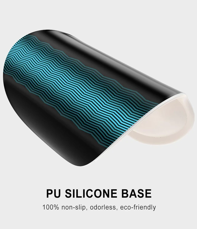 Alt view image 2 of 7 - Ergonomic Mouse Pad with Wrist Rest, Comfortable Silicone Non-Slip Computer Pain Relief Gel Mouse Mat with Wrist Support for Gaming, Work, Office, Women & Men, Cute Pattern, Beige